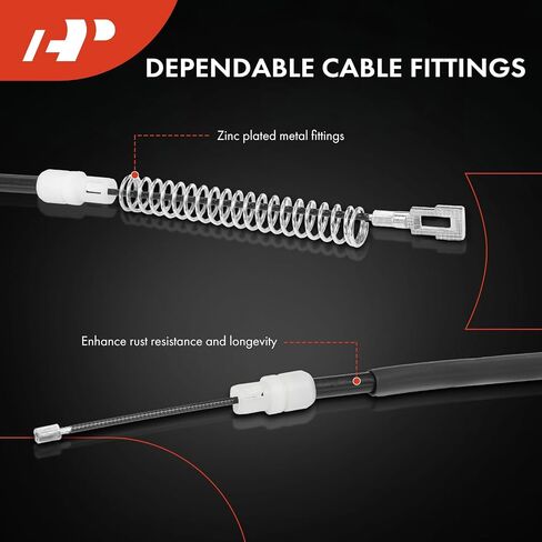 A-Premium Rear Side Parking Brake Cable Assembly Compatible with Chevrolet & GMC Models: Silverado 1500, Silverado 2500 HD 3500 HD, Sierra 1500, Sierra 2500 HD 3500 HD, Standard Cab Pickup, 2-PC Set in Saudi Arabia
