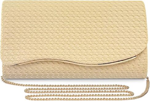 UBORSE Evening Clutch Purses for Women Woven Formal Evening Bag Vegan Leather Crossbody Shoulder Handbag Envelope Bag in Saudi Arabia