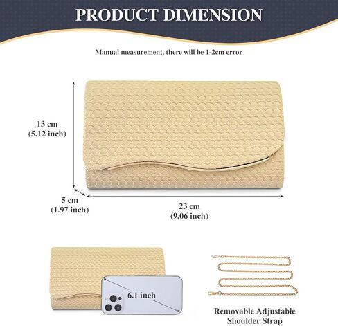 UBORSE Evening Clutch Purses for Women Woven Formal Evening Bag Vegan Leather Crossbody Shoulder Handbag Envelope Bag in Saudi Arabia