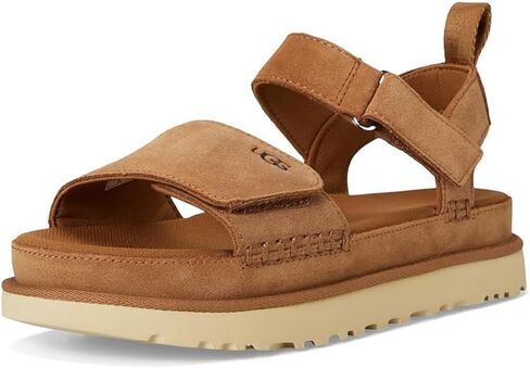 UGG Women's GOLDENSTAR Flat Sandal, Jasmine Leather, 12 in Saudi Arabia
