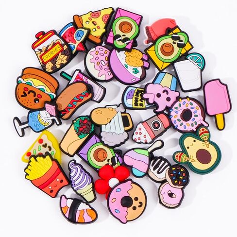 30pcs Random Style Cute Shoe Charm Decorations, Perfect for Shoes, Beach Bag, And Party Favors Ideal Gifts, Teens and Adults in Saudi Arabia