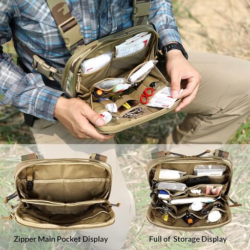 Tactical EDC Chest Bag 2L Utility Molle Chest Rig Pouch with CCW Compartment Adjustable Strap Outdoor in Kuwait