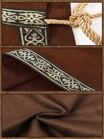 شال عصر النهضة نصف الكتف للرجال من القرون الوسطى كافالير عباءة رين فير زي الهالوين زي لارب in Kuwait