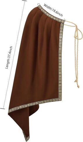شال عصر النهضة نصف الكتف للرجال من القرون الوسطى كافالير عباءة رين فير زي الهالوين زي لارب in Kuwait