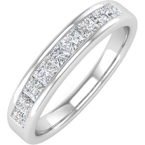 1/2 Carat Channel Set Princess Cut Diamond Wedding Band Ring in 14K Gold in Kuwait