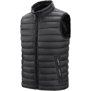 Men's Lightweight Jacket, Casual Stand Collar Vest, Lightweight Sleeveless Autumn Winter Warm Vest in Saudi Arabia