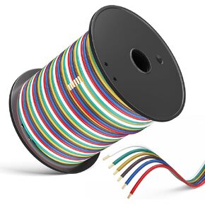 LIMICAR Trailer Wiring, 100FT 14 Gauge Trailer Wiring Harness Kit, 4-Way Bonded Trailer Wire, 4 Flat Wishbone Color-Coded Boat Trailer Wiring Kit, Wiring Harness for Trailer Lights, Trailer Truck in Kuwait