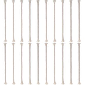 20 قطعة فتائل مصباح زيت مستديرة 1/4 بوصة، فتائل قطنية لمصابيح الزيت، فتيل الشعلة المضفرة، بديل لمصباح الشمعة، موقد شموع فانوس الكيروسين in Kuwait