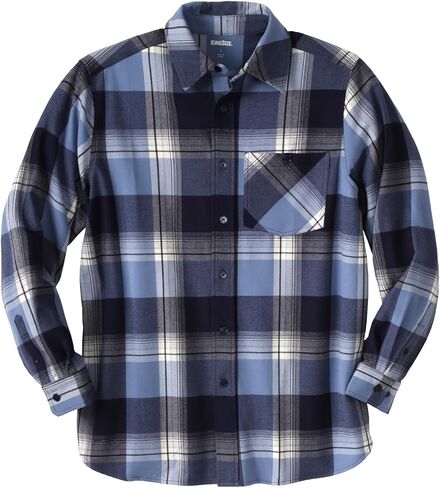 KingSize Men's Big & Tall Stretch Flannel Shirt in Saudi Arabia