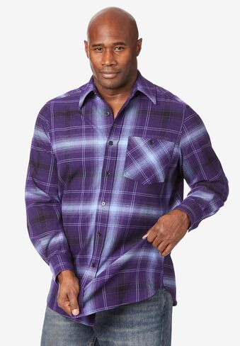 KingSize Men's Big & Tall Stretch Flannel Shirt in Saudi Arabia
