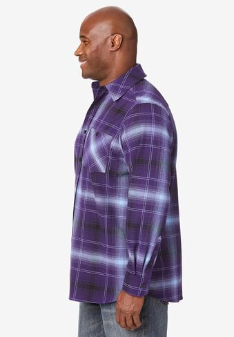 KingSize Men's Big & Tall Stretch Flannel Shirt in Saudi Arabia