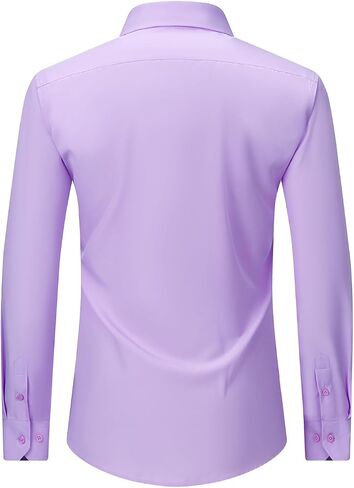 قمصان للرجال كبيرة وطويلة (مقاس XL-6XLT) قمصان سهرة بأكمام طويلة وأزرار للأسفل، قميص بياقة كاجوال للعمل in Kuwait