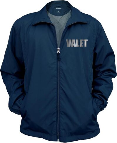 Smart People Clothing VALET STAFF سترة واقية بسحاب مع زخارف عاكسة من الأمام والخلف in Saudi Arabia