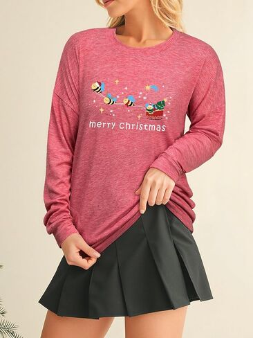 Dresswel Be Kind Sweatshirts for Women Long Sleeve Graphic Shirts Crewneck Pullover Tops Casual Loose Fall Outfits Clothes in Kuwait