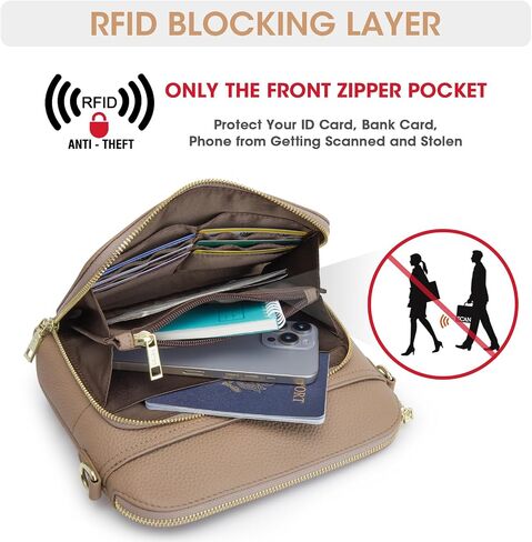 Kattee Small Crossbody Shoulder Bag for Women, Women's Genuine Leather Crossbody Purse with RFID Wallet in Saudi Arabia