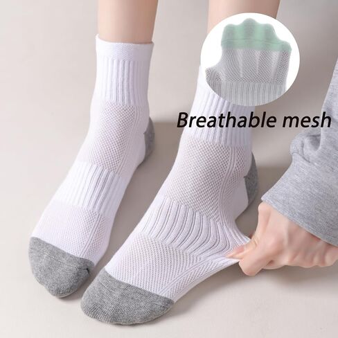 Ankle Socks Womens Athletic Cushioned Socks Thick Cotton Running Sock Low Cut Hiking Sock 6 Pairs in Saudi Arabia