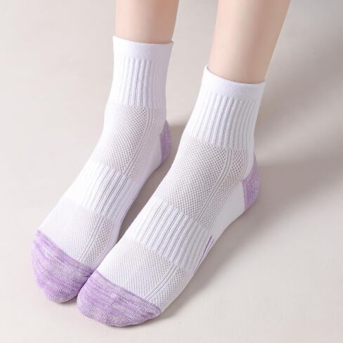 Ankle Socks Womens Athletic Cushioned Socks Thick Cotton Running Sock Low Cut Hiking Sock 6 Pairs in Saudi Arabia