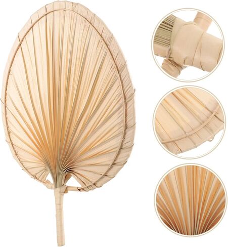Handmade Palm Leaf Fan Handheld Summer Cooling Fan for Camping Wedding Wall Decor in Saudi Arabia
