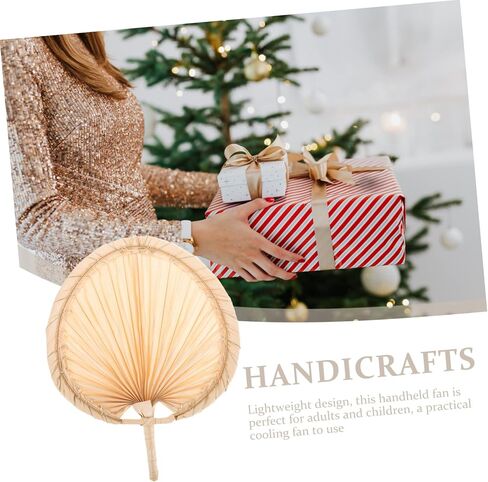 Handmade Palm Leaf Fan Handheld Summer Cooling Fan for Camping Wedding Wall Decor in Saudi Arabia