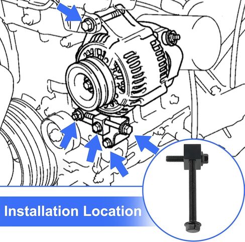 Alternator Pump Pulley Adjuster Kit, Generator Mount Bracket Bolt Nut Compatible with Hyundai Elantra 2001-2006, Accent 2000-2007, Kia Rio 2006-2007 Replace 37463-33000 37462-22000 37471-24000 in Saudi Arabia