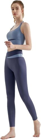 DAISHA Women’s 2 Piece Yoga Workout Outfits Sets,Seamless Yoga Leggings with Padded Stretchy Sports Bra,Gym Clothes. in Saudi Arabia