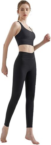 DAISHA Women’s 2 Piece Yoga Workout Outfits Sets,Seamless Yoga Leggings with Padded Stretchy Sports Bra,Gym Clothes. in Saudi Arabia