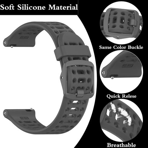 20mm Silikon Strap For COROS PACE 2/APEX 2/APEX 42mm For Women and Men in Kuwait