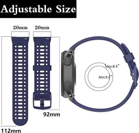 20mm Silikon Strap For COROS PACE 2/APEX 2/APEX 42mm For Women and Men in Kuwait