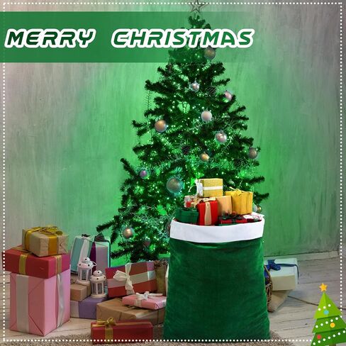 Shappy 2 Pcs Christmas Velvet Santa Claus Bags 20 x 28 Inch Large Santa Gift Sack with Drawstring Santa Claus Bag Christmas Gift Presents Bags for Xmas Present Toys Holiday Party Supplies(Brown) in Saudi Arabia