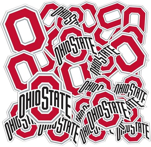 ملصقات جامعة ولاية أوهايو الصحراوية والصبار OSU Buckeyes شارات الفينيل زجاجة مياه للكمبيوتر المحمول وقصاصات السيارة T1 (النوع 1-3) in Saudi Arabia