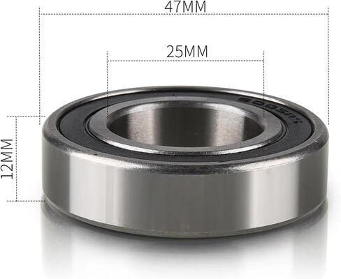 50PCS 25 * 47 * 12 Deep Groove Ball Motor Bearings 6005-2RS/ZZ 6005(6005ZZ) in Saudi Arabia