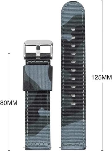 Camo Nylon Watch Strap 20mm 22mm 24mm Canvas Quick Release Watch Band Men Women Universal Sport Watchband in Kuwait