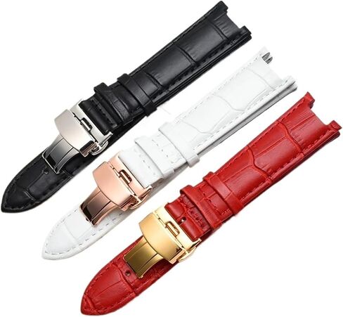 حزام ساعة CongYi من الجلد الطبيعي متوافق مع MK Michael Kors Mike Coles Mk2277 2425 سوار ساعة مقاوم للماء ومقاوم للعرق 20 ملم in Kuwait