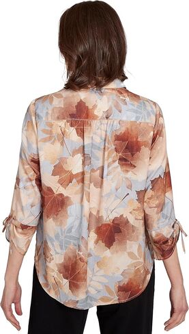 Textured Leaf Button Front Top in Saudi Arabia
