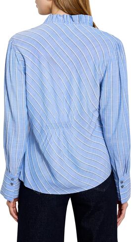NIC+ZOE Women's Striped Ruffled Around Top in Saudi Arabia