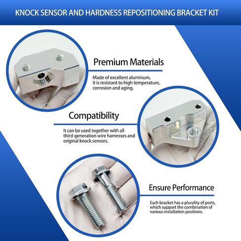 551216-KN30 Knock Sensor and Hardnesses Relocation Bracket Kit for 1997-2007 GM Gen 3 LS V8 Engines (LS1 L33 LM7 LM4 LQ4 LS6 LR4 L59 LQ9) in Saudi Arabia