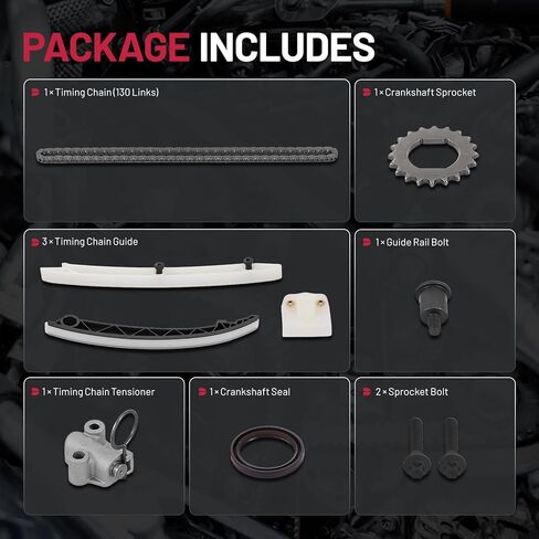 مجموعة سلسلة توقيت المحرك BDFHYK 1.4 مع شداد متوافق مع Chevy Cruze Limited Sonic Trax Volt 11-21، متوافق مع Cadillac ELR 14-16 متوافق مع Buick Encore 13-21،1.4L L4 22HP47N TK343 in Kuwait