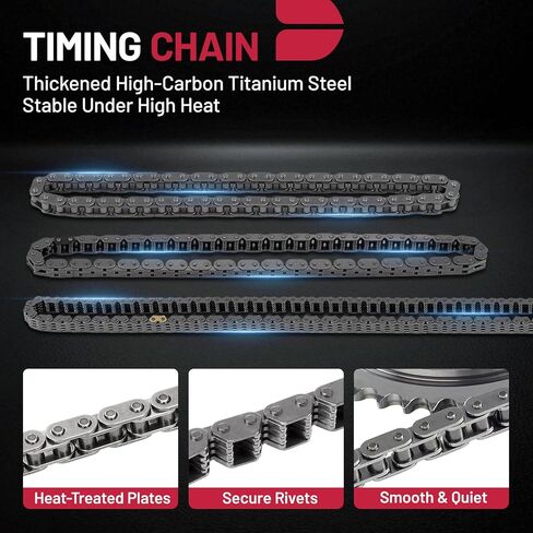 مجموعة سلسلة توقيت المحرك BDFHYK 1.4 مع شداد متوافق مع Chevy Cruze Limited Sonic Trax Volt 11-21، متوافق مع Cadillac ELR 14-16 متوافق مع Buick Encore 13-21،1.4L L4 22HP47N TK343 in Kuwait