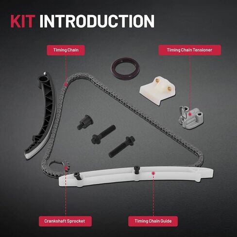 مجموعة سلسلة توقيت المحرك BDFHYK 1.4 مع شداد متوافق مع Chevy Cruze Limited Sonic Trax Volt 11-21، متوافق مع Cadillac ELR 14-16 متوافق مع Buick Encore 13-21،1.4L L4 22HP47N TK343 in Kuwait