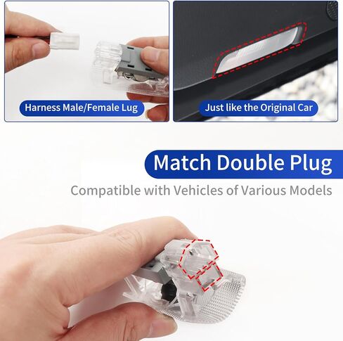 مصباح ديكور ضوء عتبة الباب مناسب لـ Gx550 & 550h مصباح إسقاط LED مشرق ضوء الباب تعديل داخلي ملحقات gx 550 (4 قطع) in Kuwait