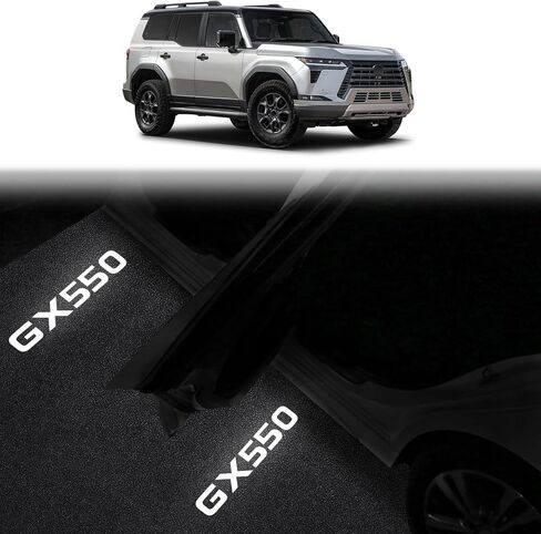 مصباح ديكور ضوء عتبة الباب مناسب لـ Gx550 & 550h مصباح إسقاط LED مشرق ضوء الباب تعديل داخلي ملحقات gx 550 (4 قطع) in Kuwait