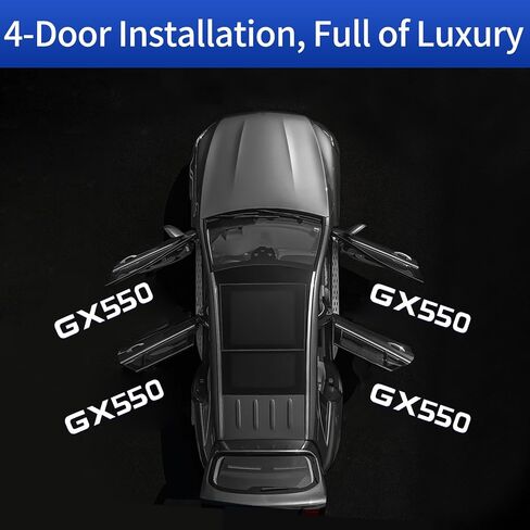 مصباح ديكور ضوء عتبة الباب مناسب لـ Gx550 & 550h مصباح إسقاط LED مشرق ضوء الباب تعديل داخلي ملحقات gx 550 (4 قطع) in Kuwait