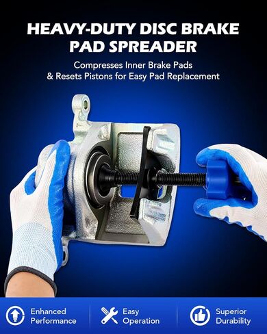 Orion Motor Tech Brake Pad Spreader, Heavy Duty Brake Pad Spreader Tool, Brake Piston Compressor Tool for Compressing Inner Pad, Solid Steel Disc Brake Caliper Spreader for Cars & Light Trucks in Kuwait