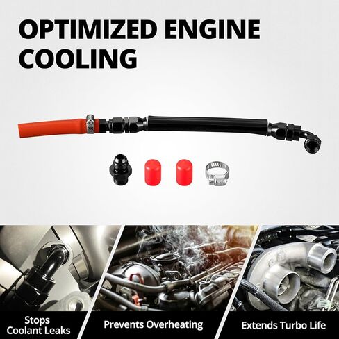 EVIL ENERGY Turbocharger Coolant Line for 2011–2014 Ford Powerstroke 6.7L, Durable Turbo Coolant Feed Line with Heat-Resistant Braided Stainless Steel & PTFE for Direct OEM Replacement in Saudi Arabia