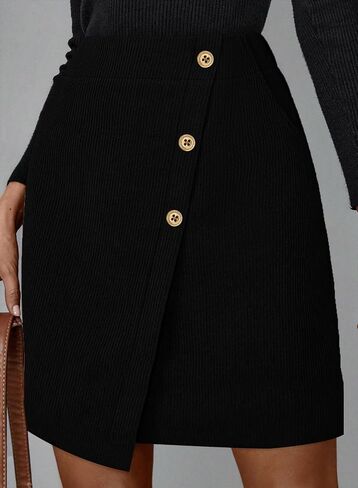 Pink Queen Corduroy Skirt Women Cute High Waist Bodycon Wrap Short Asymmetrical Hem Mini Skirt with Pockets in Saudi Arabia