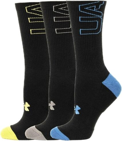 Under Armour UA Phenom Men's Socks, 3 Pairs, One Size Fits 8-13 in Saudi Arabia