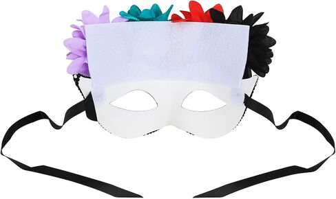 GREUS Sugar Skull Mask Women Mexican Day of the Dead Mask Flower Masquerade Mask Costume Half Face Mask for Halloween in Saudi Arabia