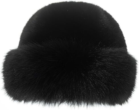 Women's Faux Fur Bucket Hat - Winter Warmth Bucket Hat Fluffy Snow Hat Fuzzy Fisherman Cap Warm Cute in Saudi Arabia