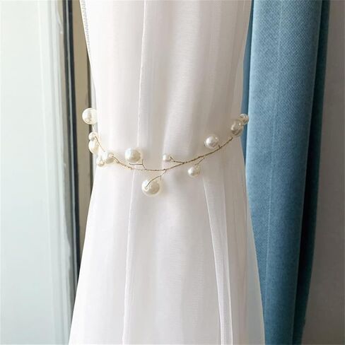 FMURY Pearl Curtain Tie Alloy Tie Rope Bedroom Living Room Curtain Buckle in Saudi Arabia