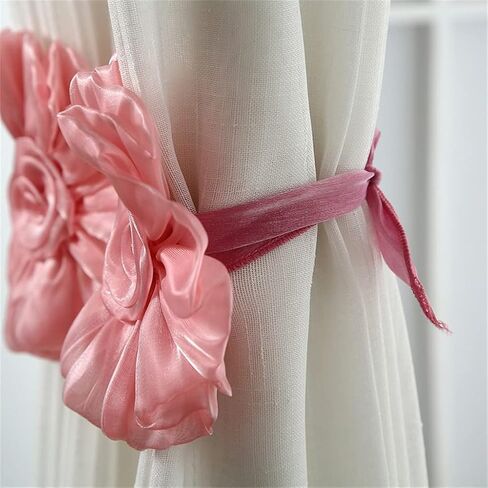 FMURY Room Button Frame Curtain Tie Rose Tie Rack Decor(Gray) in Saudi Arabia